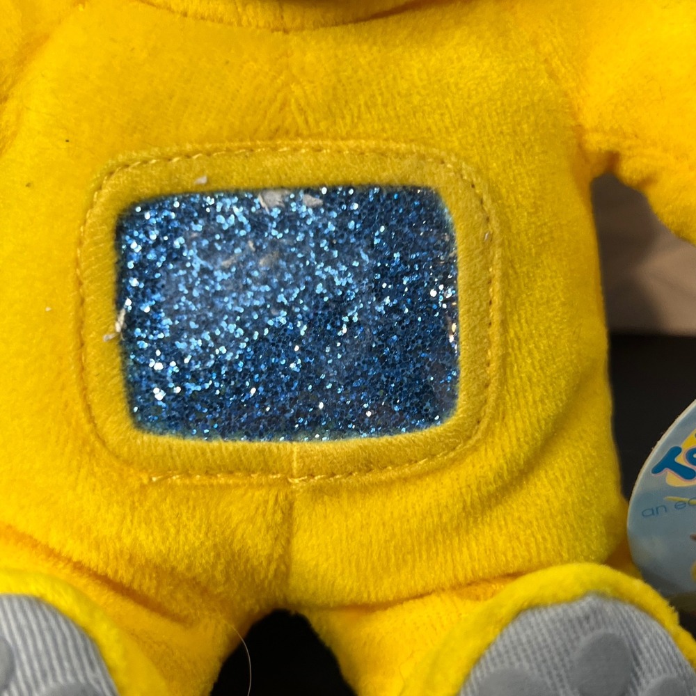 Eden 8 inch Teletubbies Laa-Laa Plush Kids Yellow New Blue Glitter Tummy 1998 - Picture 3 of 6
